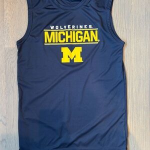 Michigan Wolverines Kids Navy Tank Top
